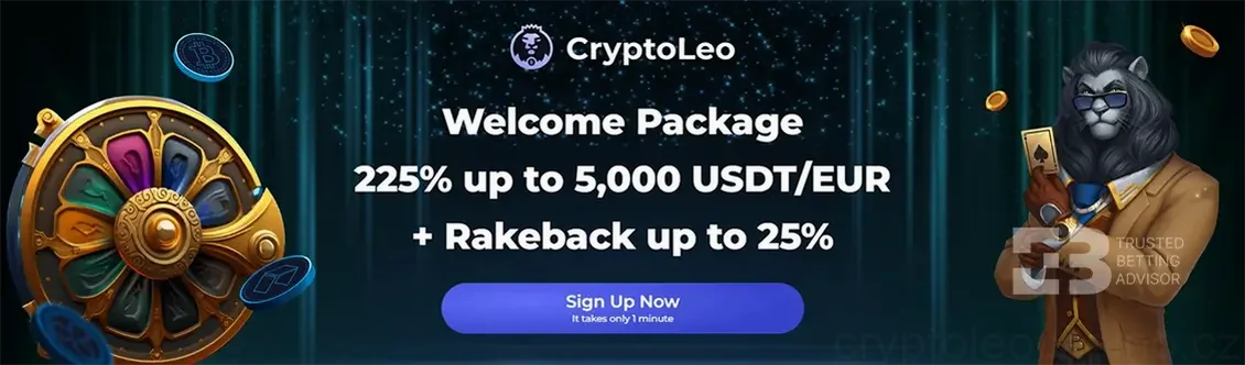 CryptoLeo Casino Uvítací Bonus